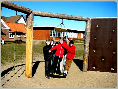 Pupils having fun on the playground